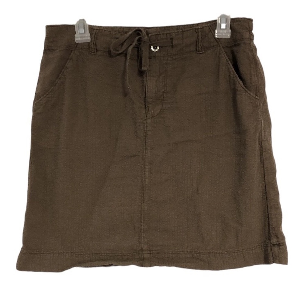 Fresh Produce Women's Size Small Cotton Lightweight Drawstring Skirt Brown